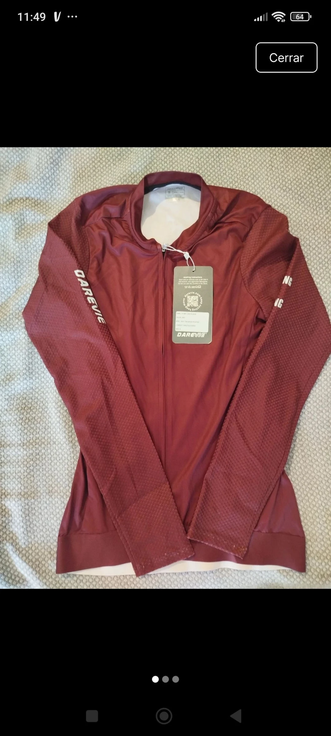 Maillot Ciclismo Talla S